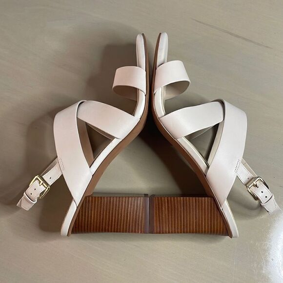 Cole Haan Cynthia Block Heel Sandal Leather W18138 Pumice Stone 11 - Picture 5 of 12